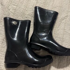 UGG Glossy Black Waterproof Boots